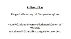 Nedo Längenkalibrierung MIT Temperaturkalibrierung / TU München