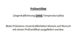 Nedo Längenkalibrierung OHNE Temperaturkalibrierung / TU München
