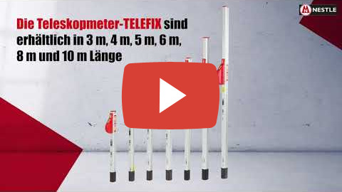 Nestle-Teleskopmeter TELEFIX  Höhenmesslatte - 6,00m lang v. 116-600 cm